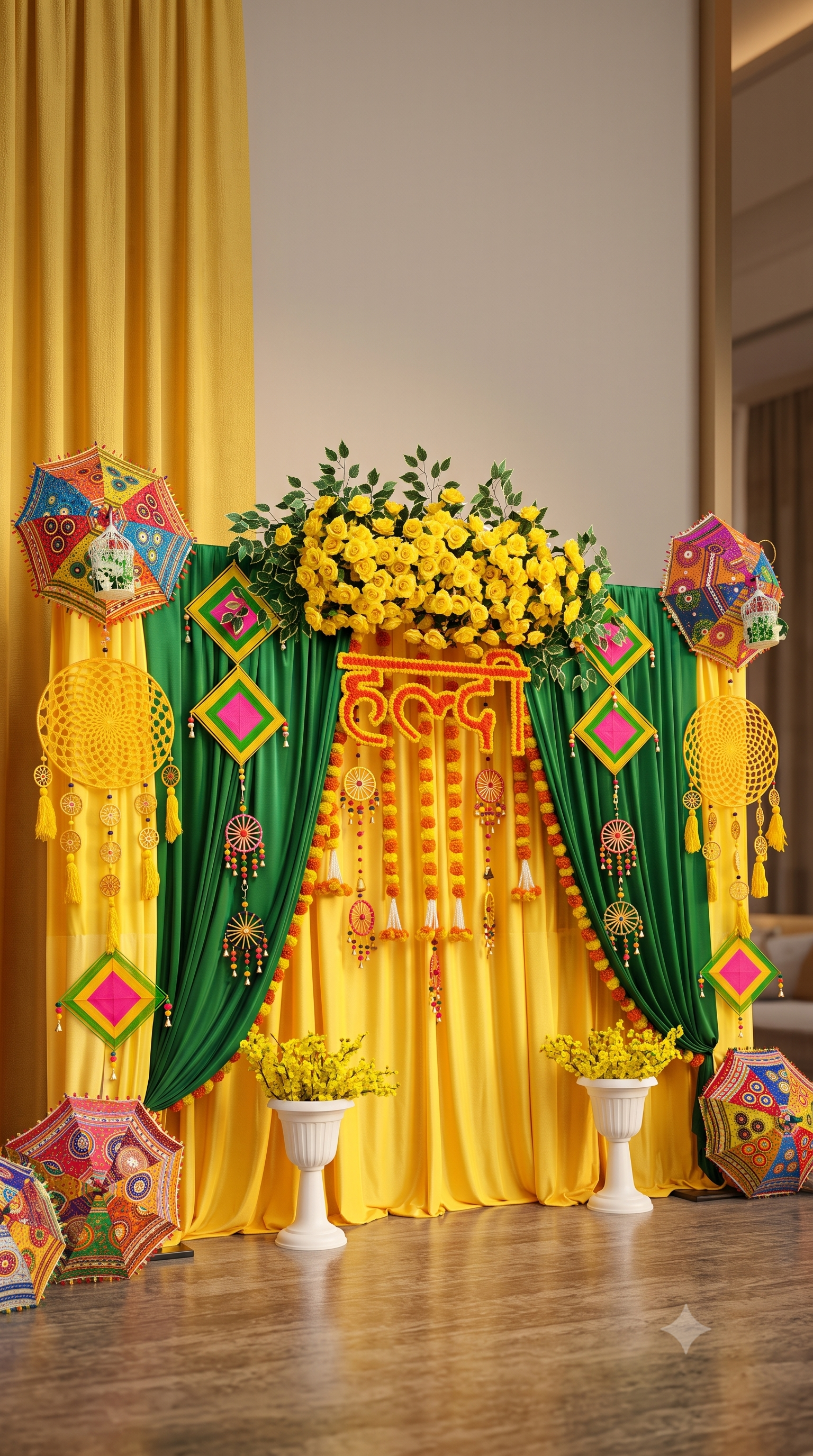 Haldi Decor inspiration for luxury Nepali weddings